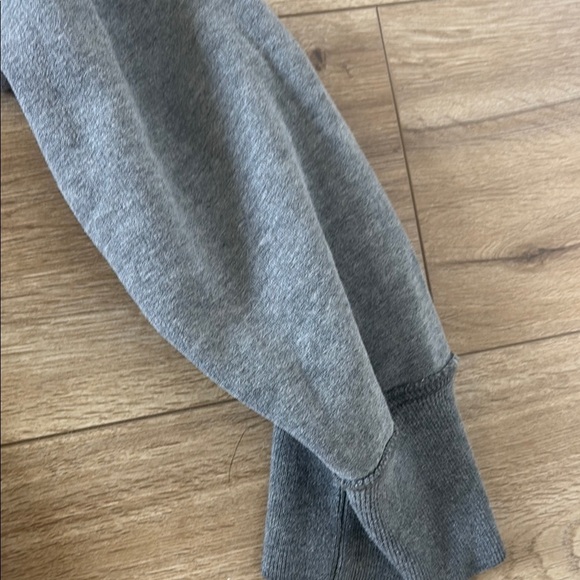 Gray Sweatshirt with Adjustable Hood and Relaxed Fit - Picture 12 of 14